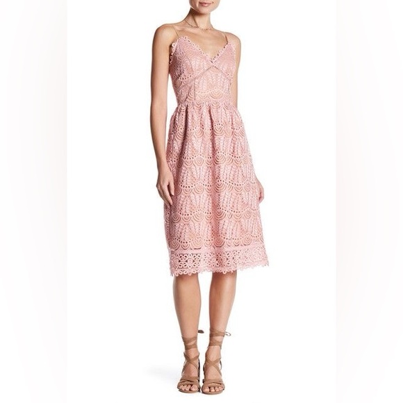 Anthropologie Dresses & Skirts - Current Air Affair Pink Lace Dress